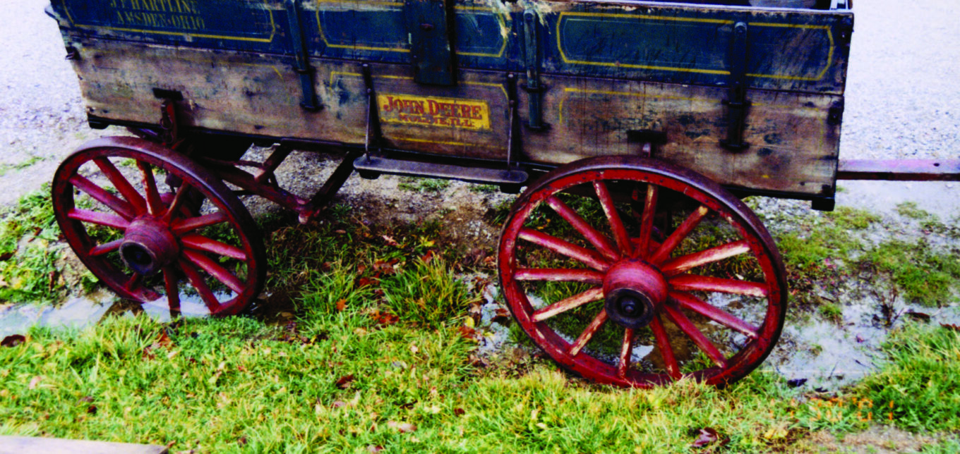 Vintage Wooden Wagon With Hand Brake